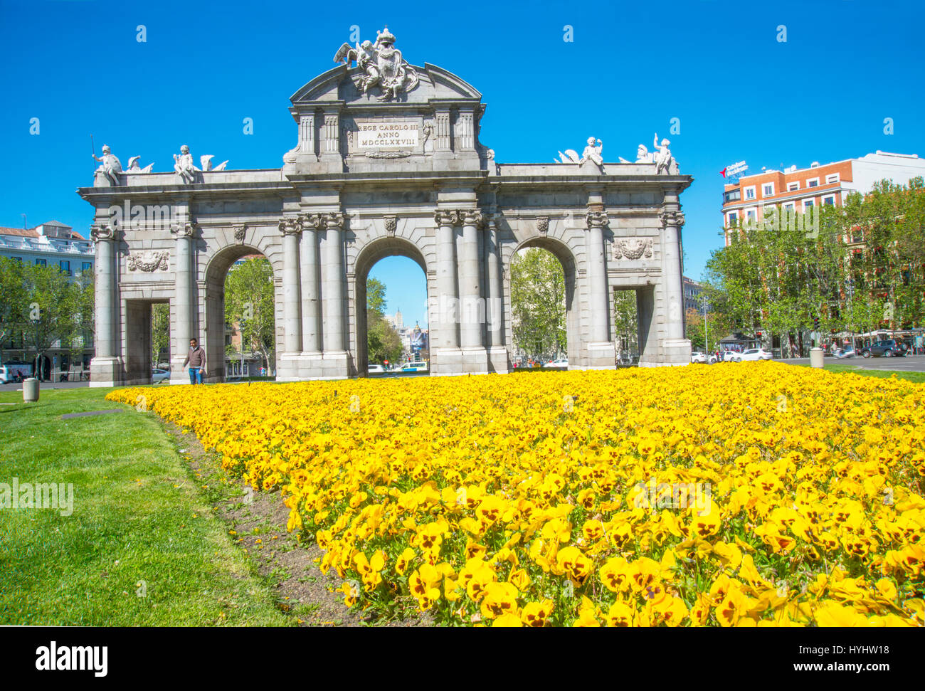 Alcala Gate. Madrid, Spain. Stock Photo