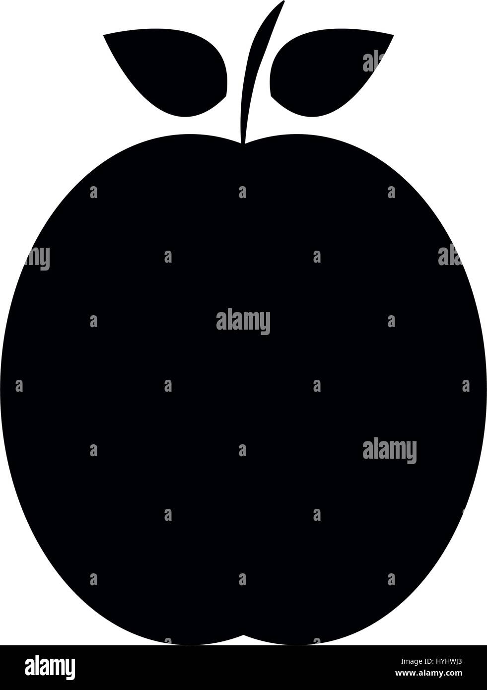 Apricot icon illustrated on a white background in vector Stock Vector ...