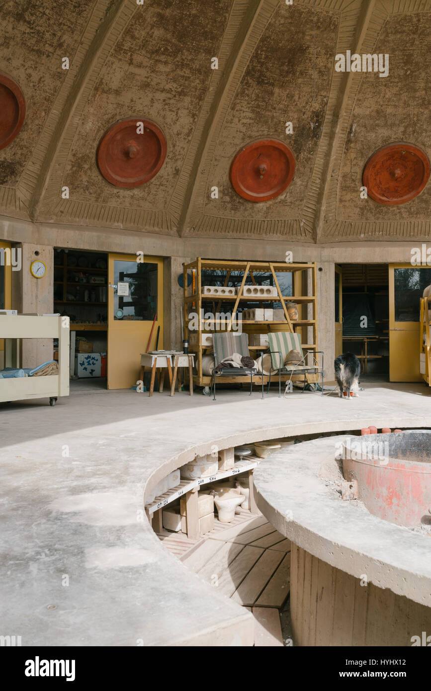 Arcosanti is an urban experiment in Arizona, built by Paolo Soleri. Stock Photo