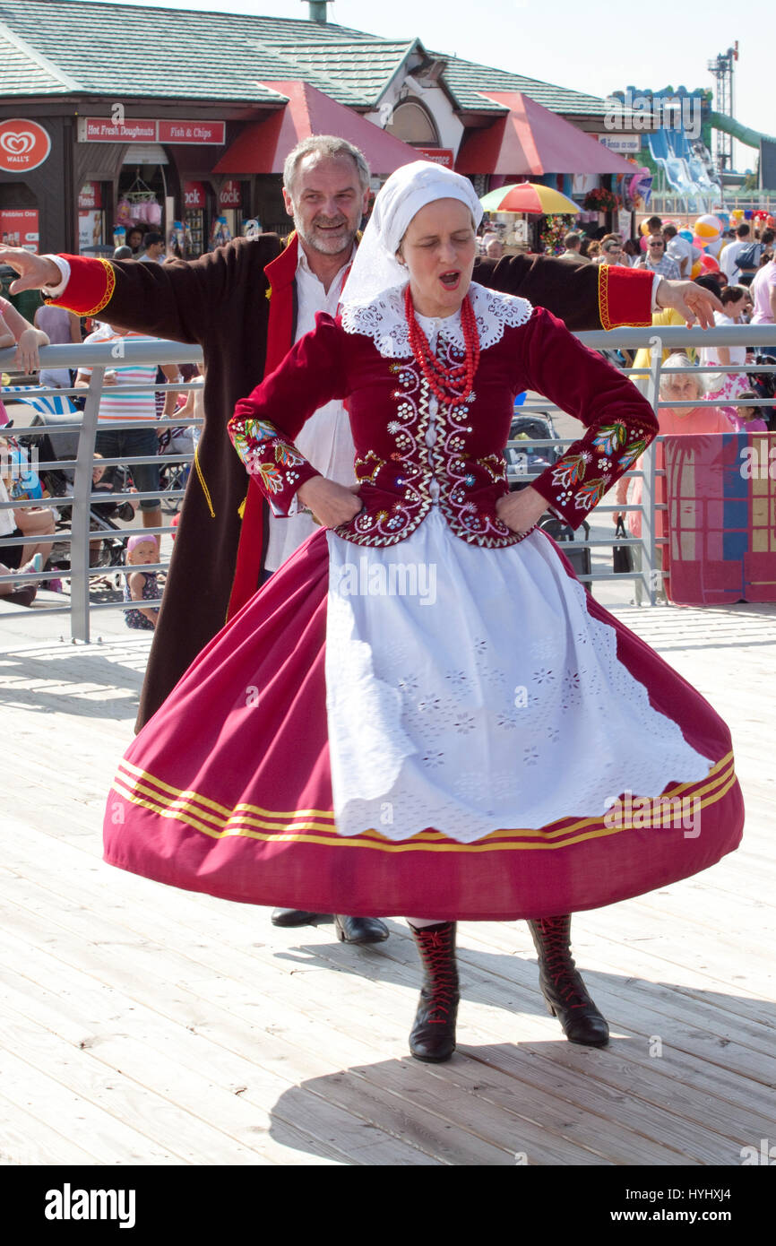 Dancing at a Polish Arts Festival Stock Photo