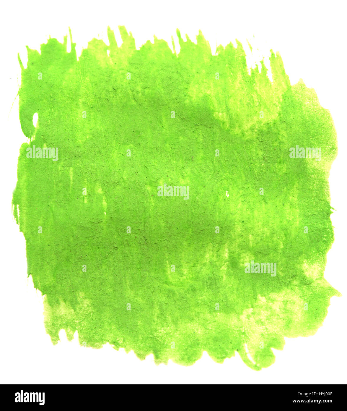 green watercolor strokes isolated on white background Stock Photo - Alamy