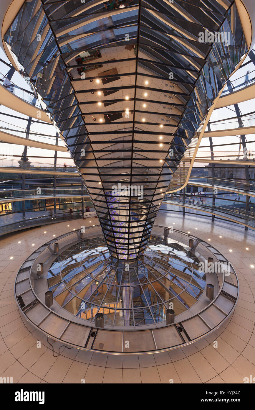 Interior, dome, Reichstag, Berlin-Mitte, Berlin, Germany Stock Photo