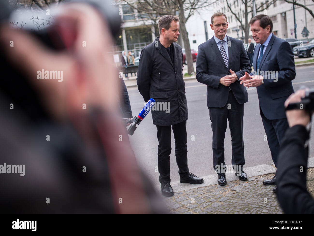 Berlin, Germany. 04th Apr, 2017. Klaus Lederer of The Left political ...