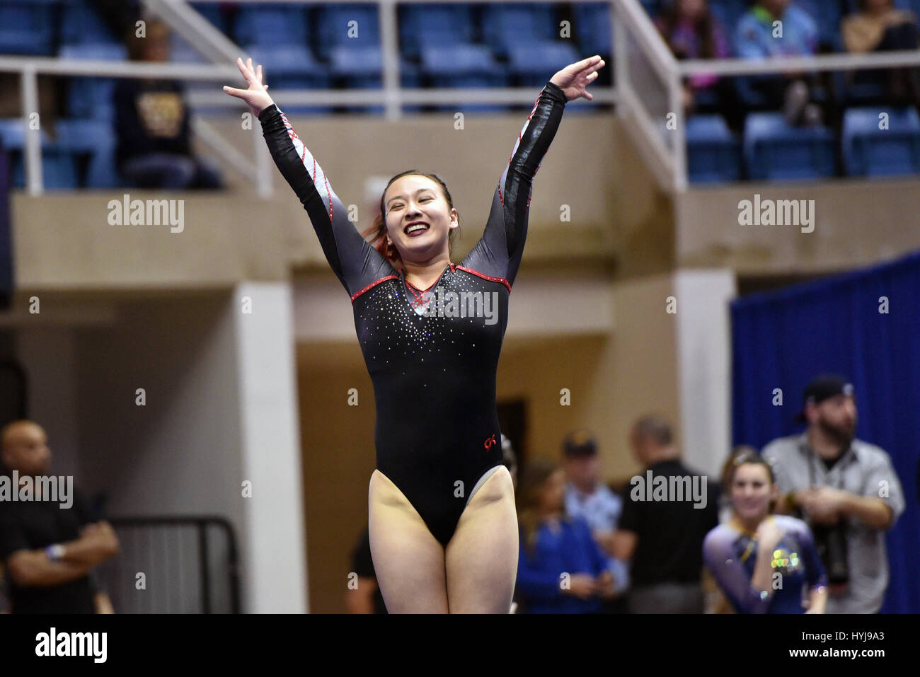 West Virginia, USA. 1st Apr, 2017. Southern Utah gymnast
