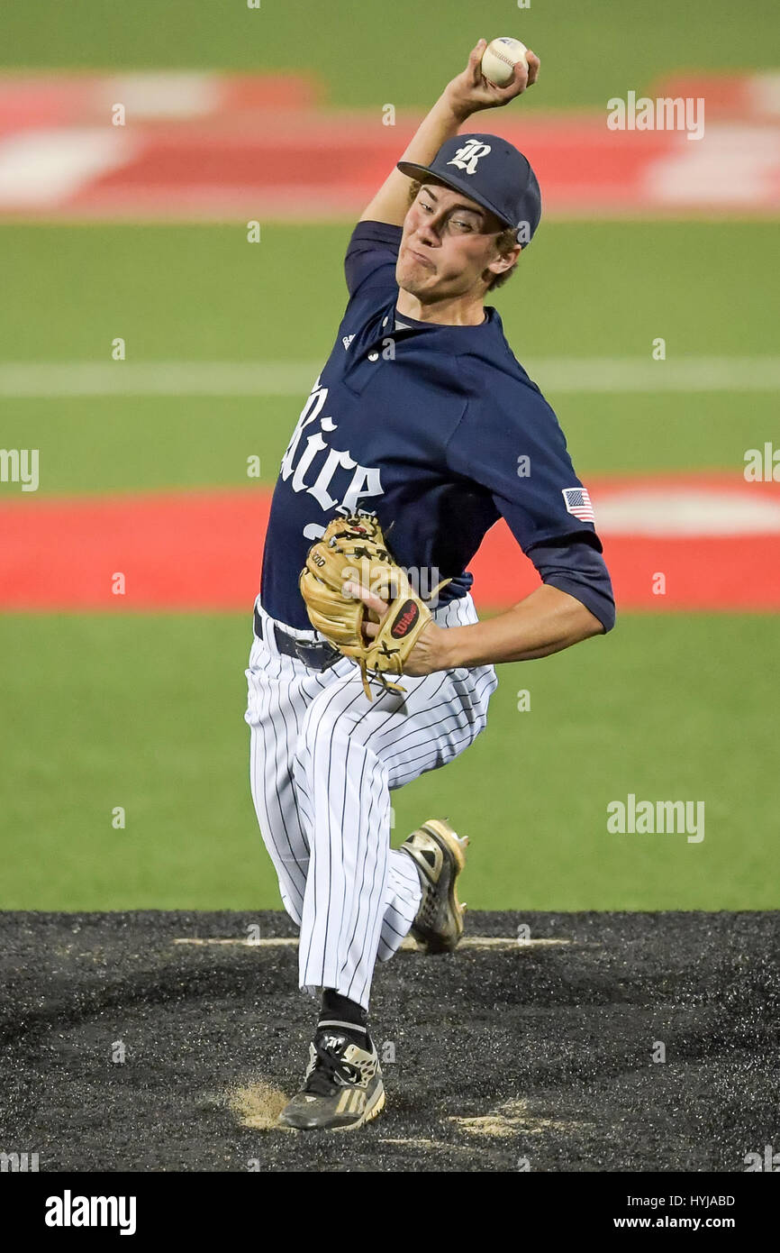 HOUSTON -- Rice pitcher Addison Moss (36) warms up during the NCAA baseball  game between Houston and Rice from Schroeder Park in Houston, TX. Credit  Image: Maria LysakerCal Sport Media (Cal Sport