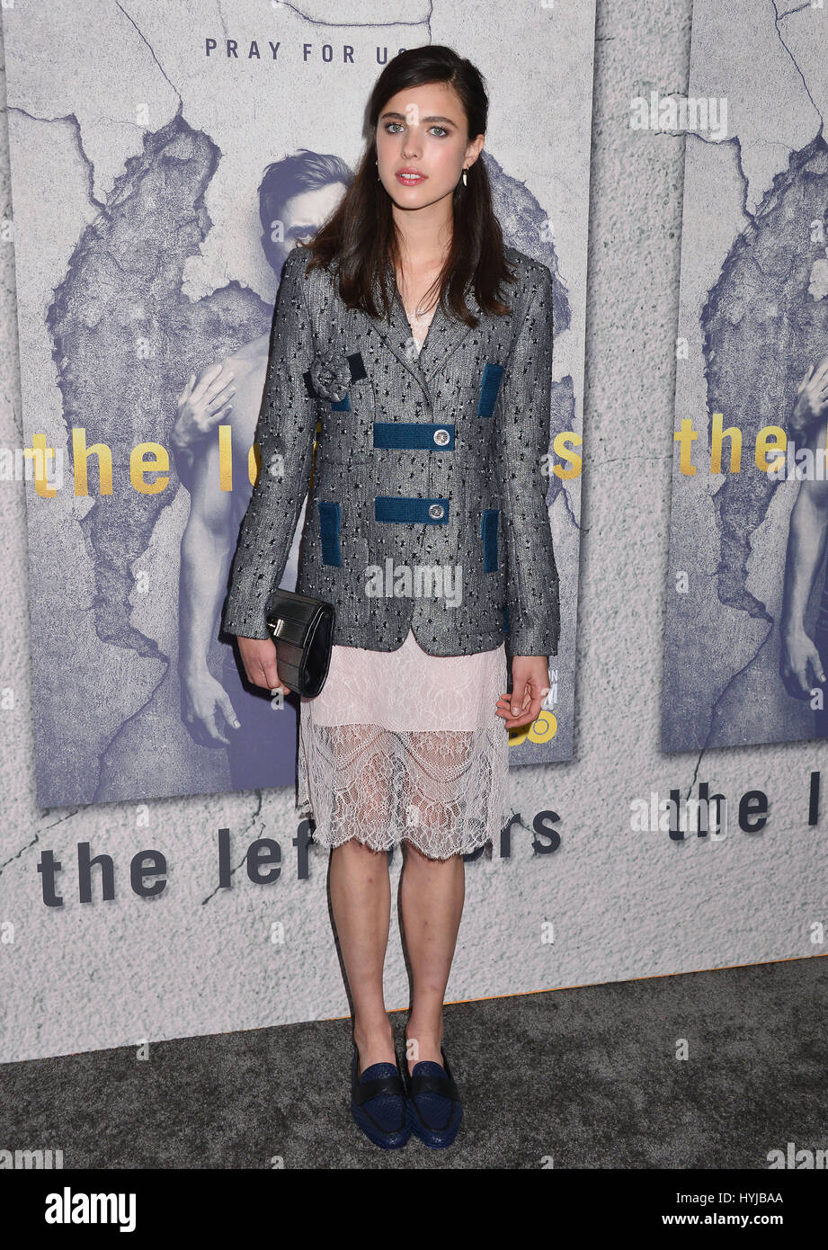 Los Angeles, USA. 04th Apr, 2017. Margret Qualley 084 arriving at the Leftovers HBO premiere at the Avalon Club in Los Angeles. April 11, 2017. Credit: Tsuni/USA/Alamy Live News Stock Photo