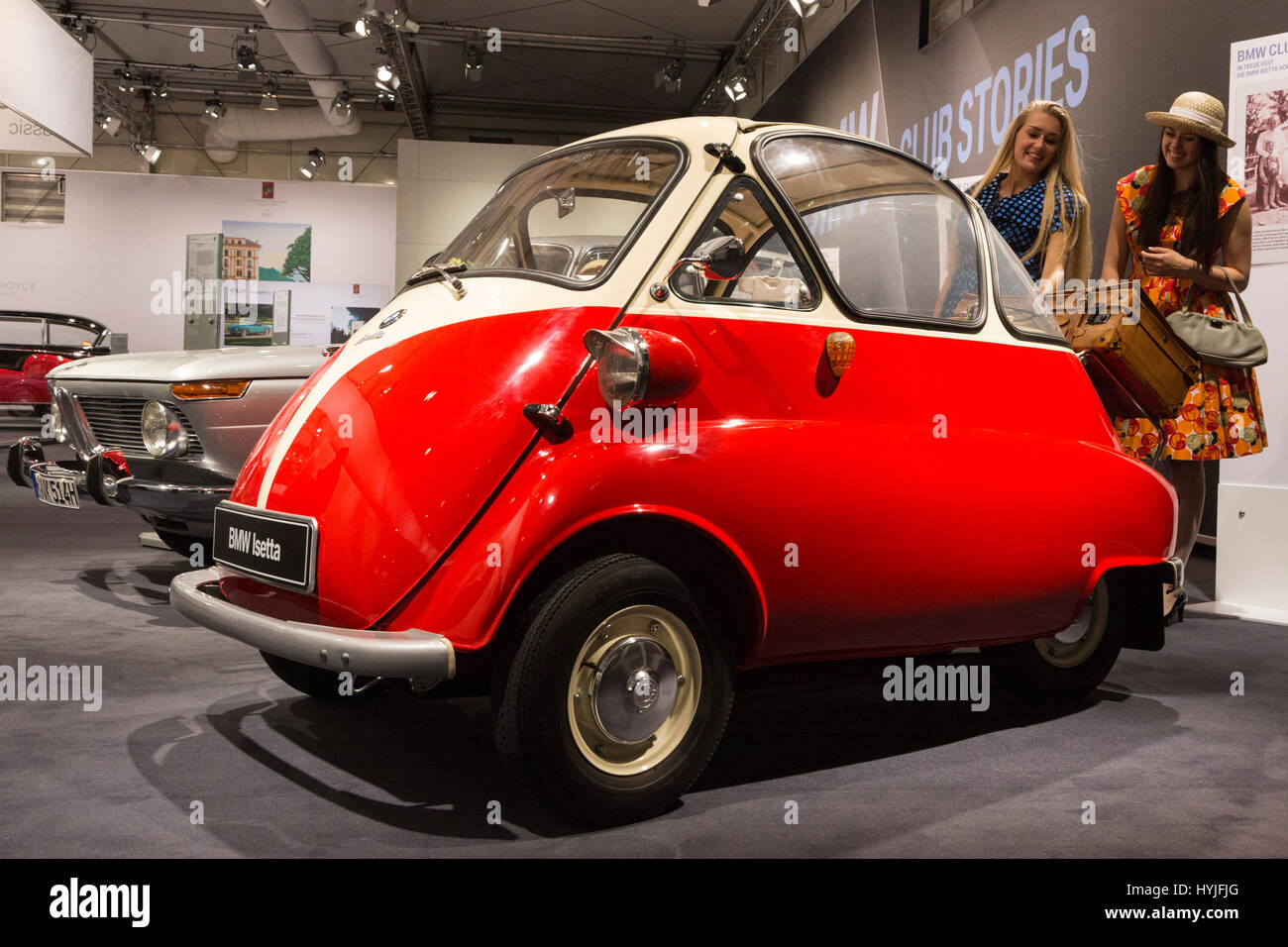 Essen, Germany. 5th Apr, 2017. BMW Isetta. Press preview of the 29th Techno-Classica motor show in Essen, show for vintage, classic and prestige cars and motor sports. The motor show runs from 5 to 9 April 2017. Credit: OnTheRoad/Alamy Live News Stock Photo