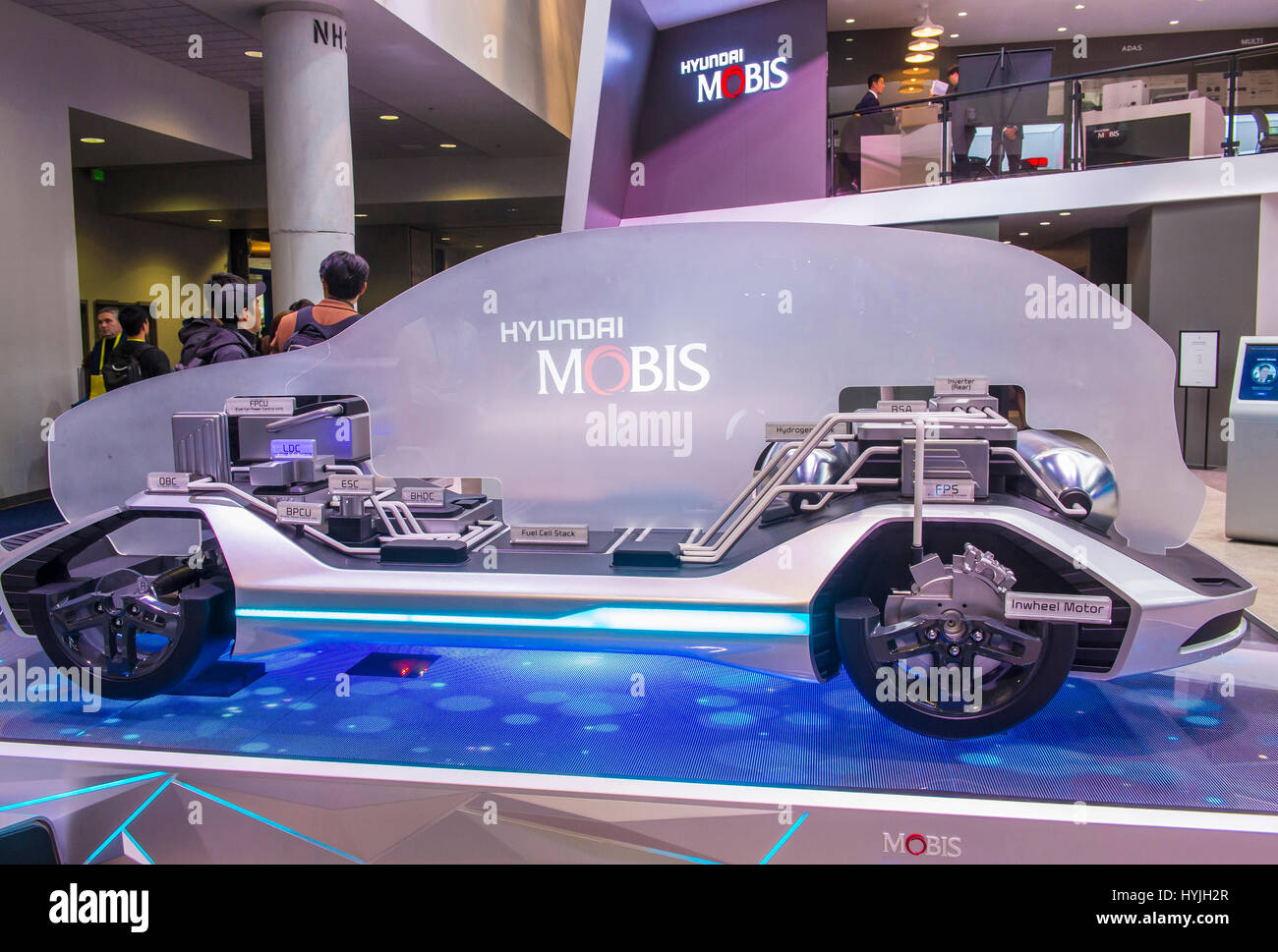 LAS VEGAS - JAN 08 : The Hyundai Mobis Concept car at the CES Show in ...
