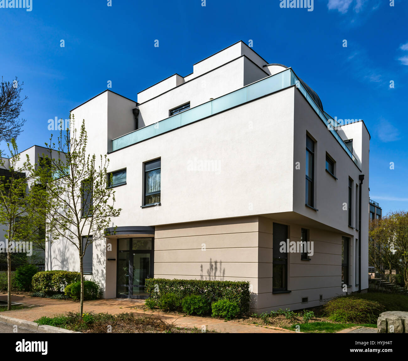 New modern apartment building in Strasbourg, France, springtime Stock Photo Alamy