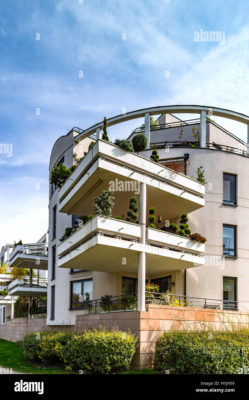 New modern apartment building in Strasbourg, France, springtime Stock Photo Alamy