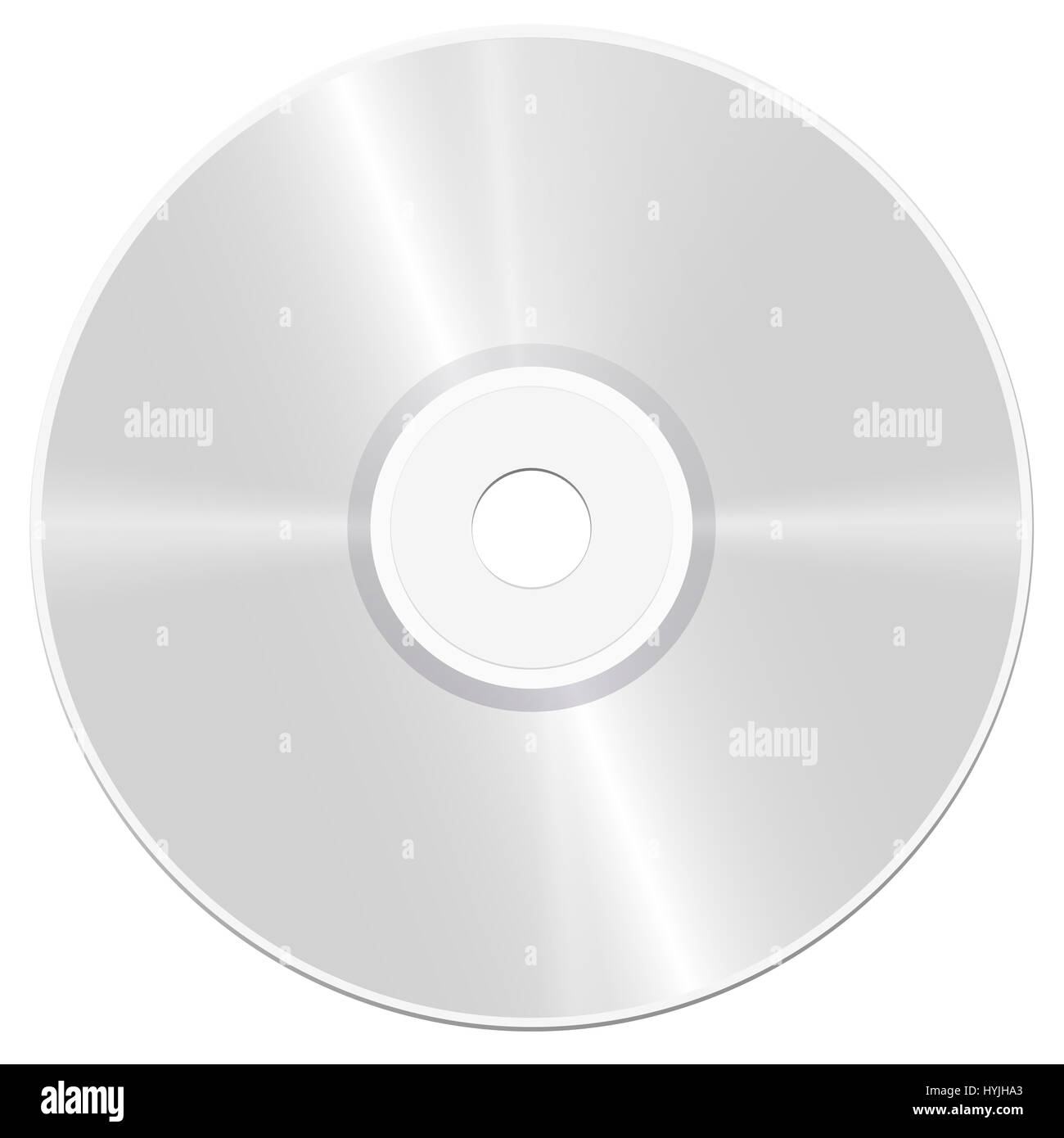 CD - compact disc - realistic isolated illustration on white background. Stock Photo