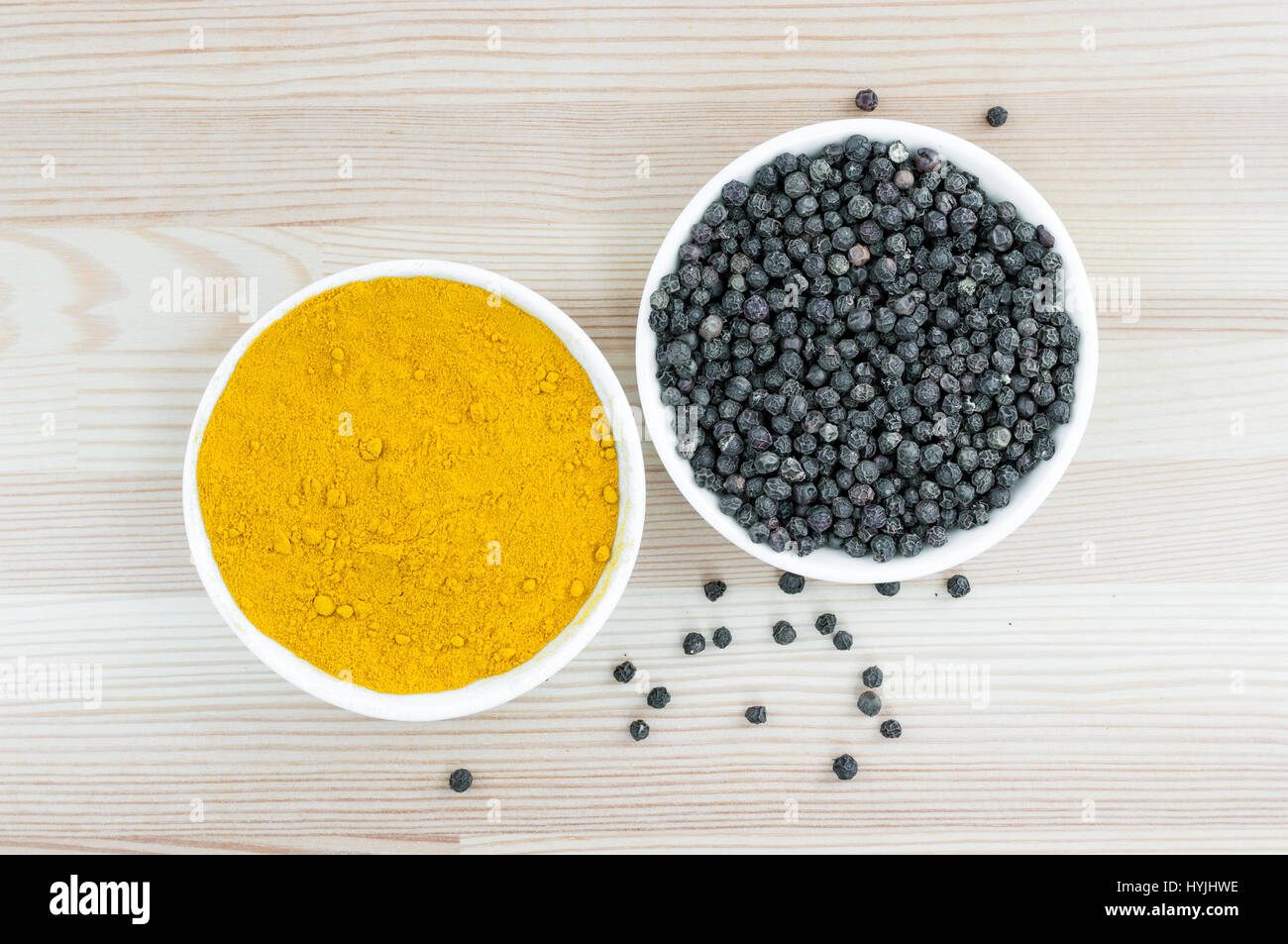 Turmeric and black pepper Stock Photo Alamy