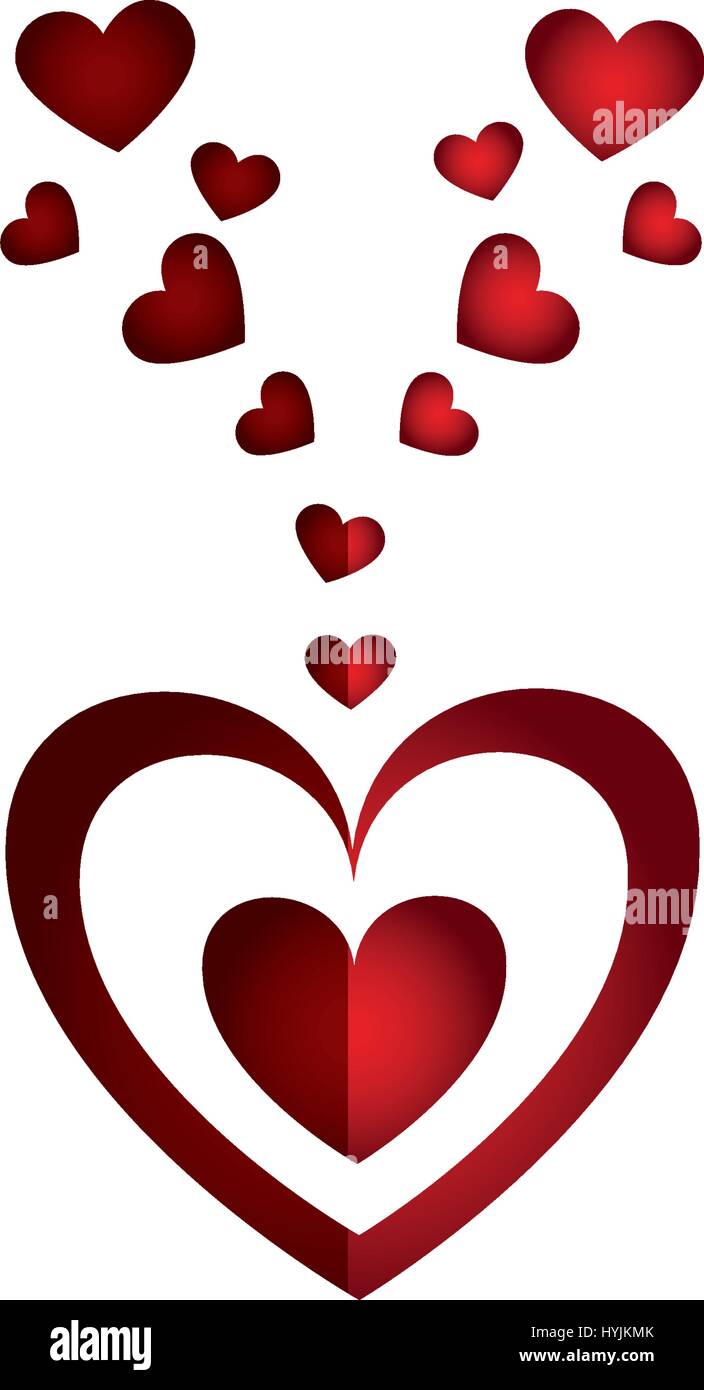 love card with hearts vector illustration design Stock Vector Image ...