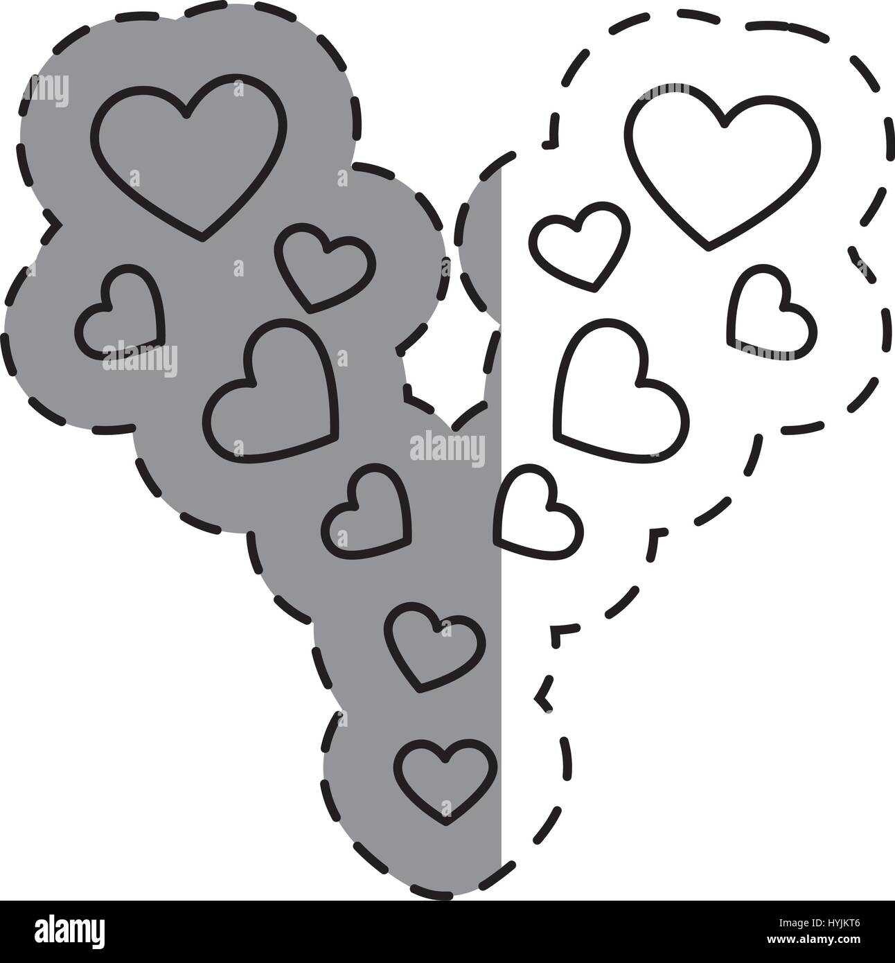 love card with hearts vector illustration design Stock Vector Image ...