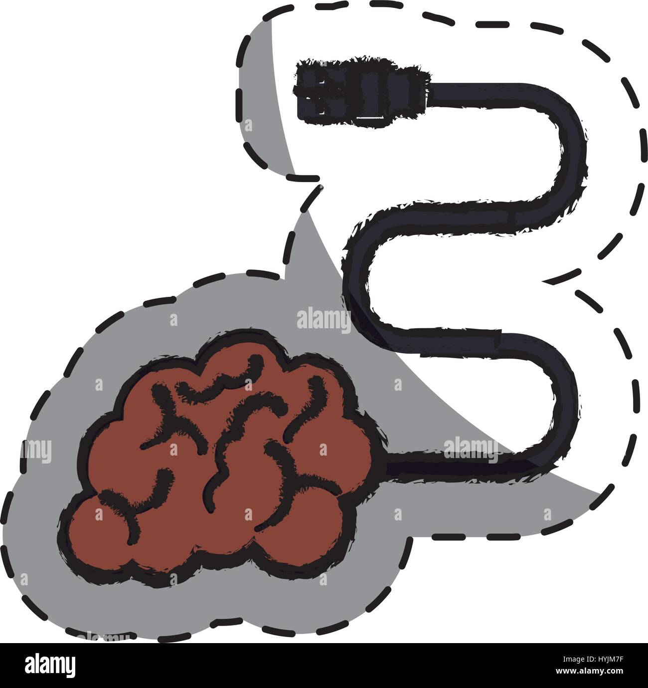 Brain human cable creative icon hi-res stock photography and images - Alamy