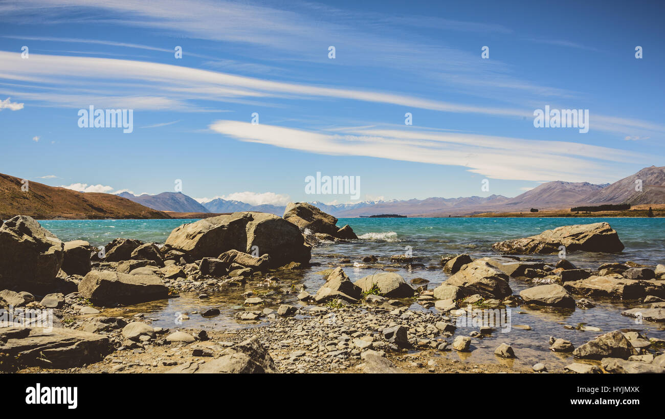 Lake Tekapo view, New Zealand Stock Photo - Alamy