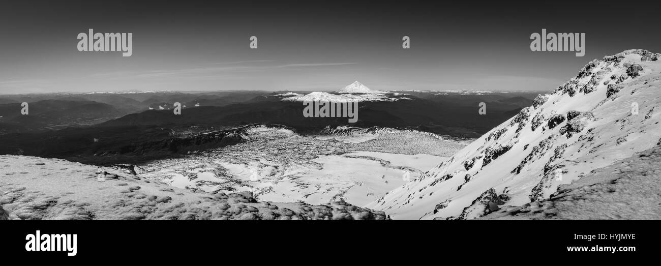 Views from Villarica Volcano, Pucon Chile Stock Photo