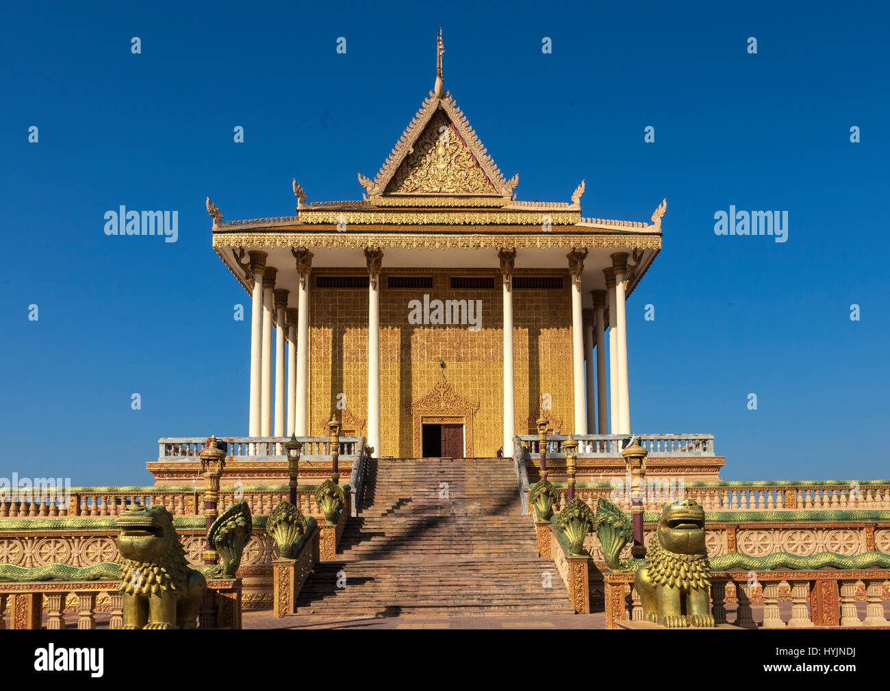 Oudong Buddhist Monastery in Kampong Speu Province Cambodia Stock Photo