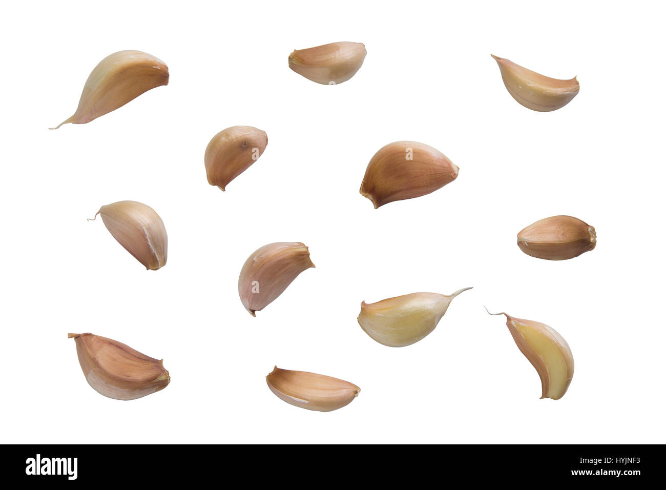 Fresh garlic cloves isolated on white background Stock Photo - Alamy