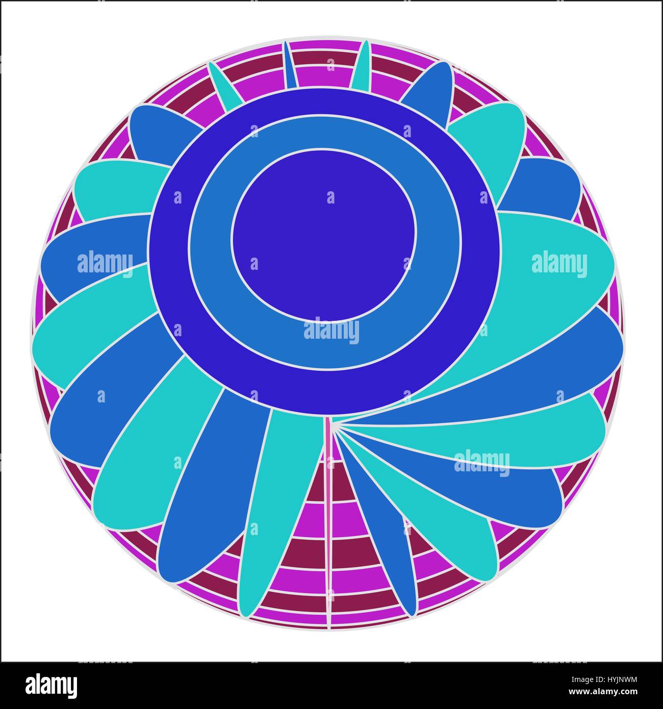 Abstract colorful flower in a circle Stock Vector Image & Art Alamy