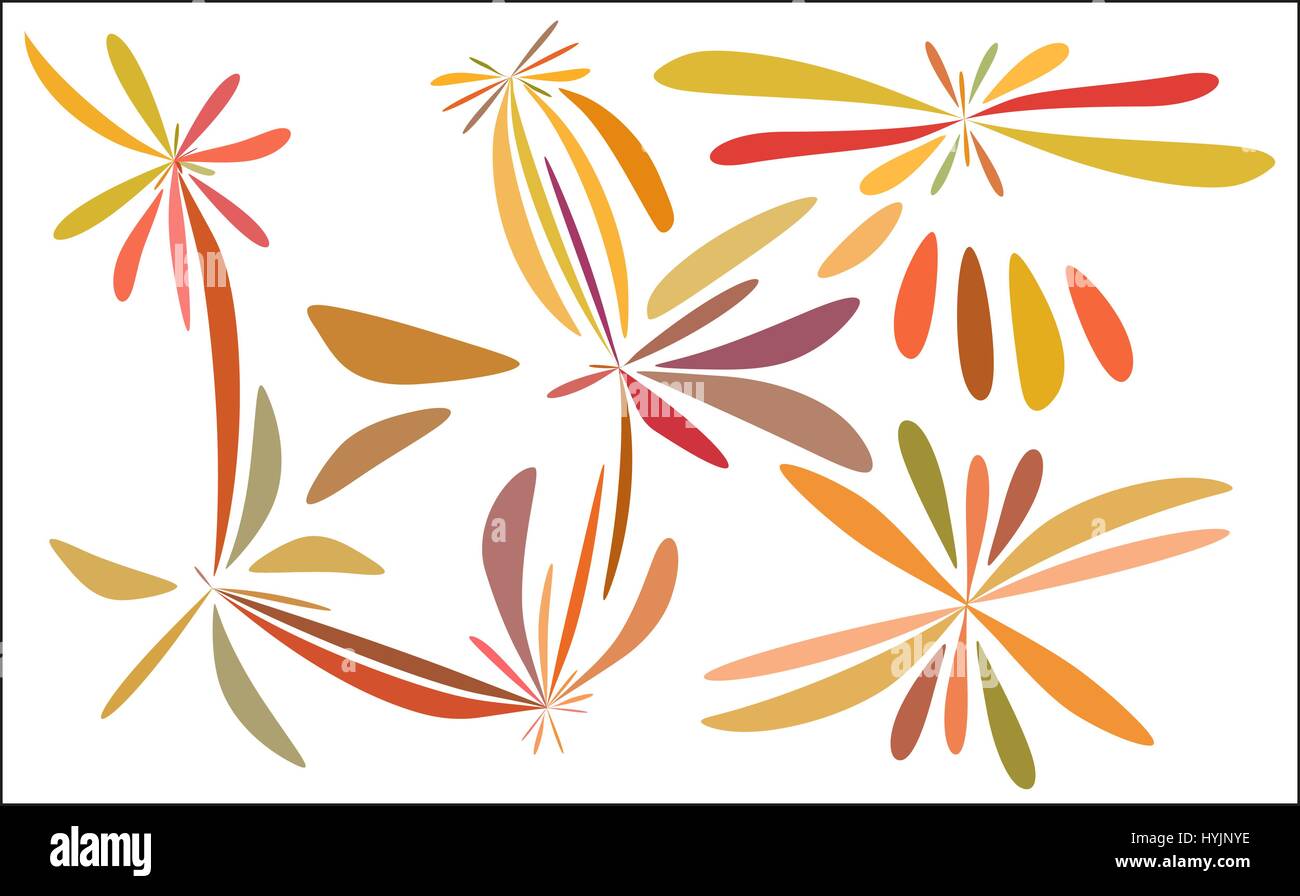 Floral abstract composition on a white background Stock Vector Image ...