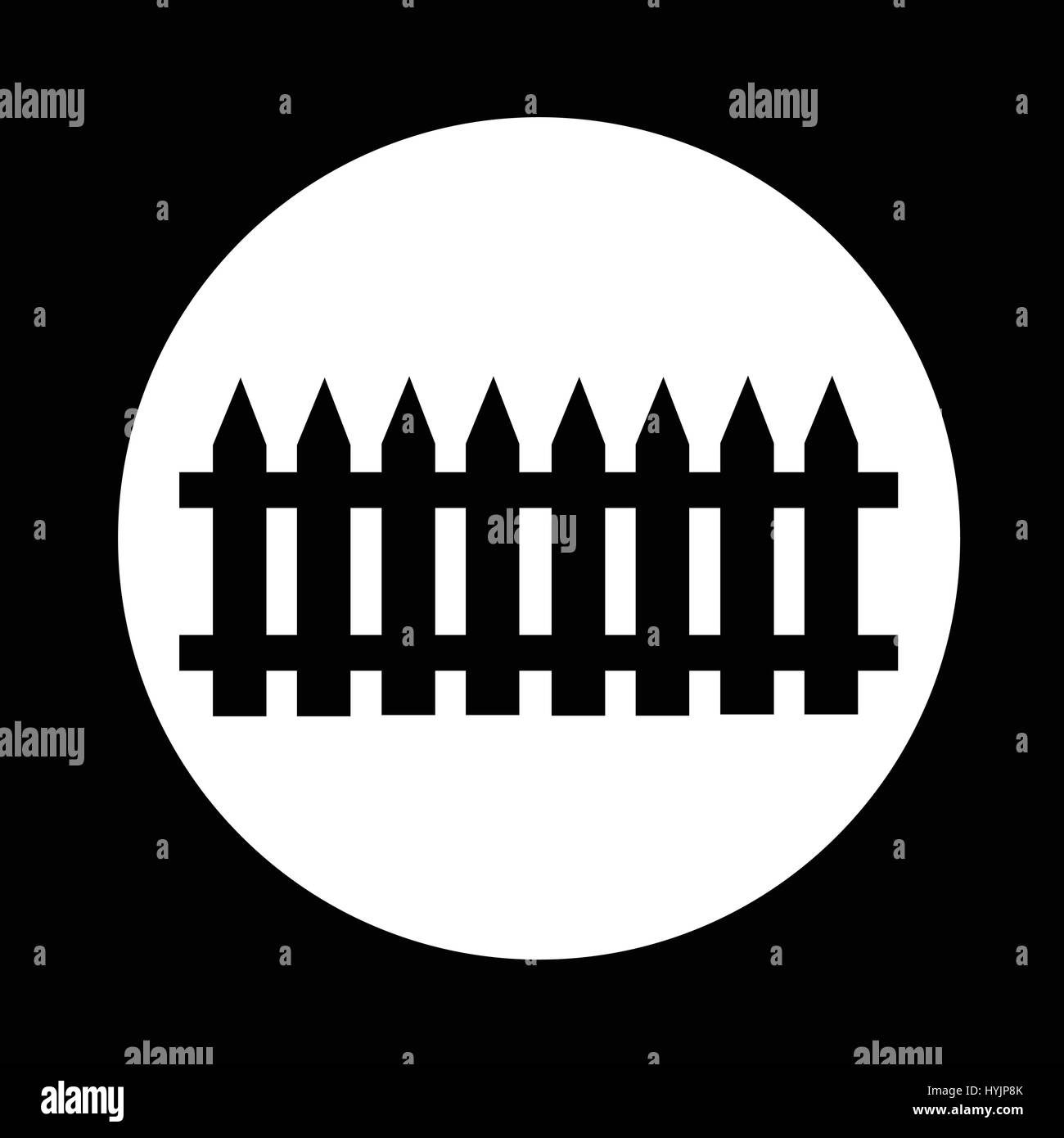White paling fence and gate Stock Vector Images - Alamy