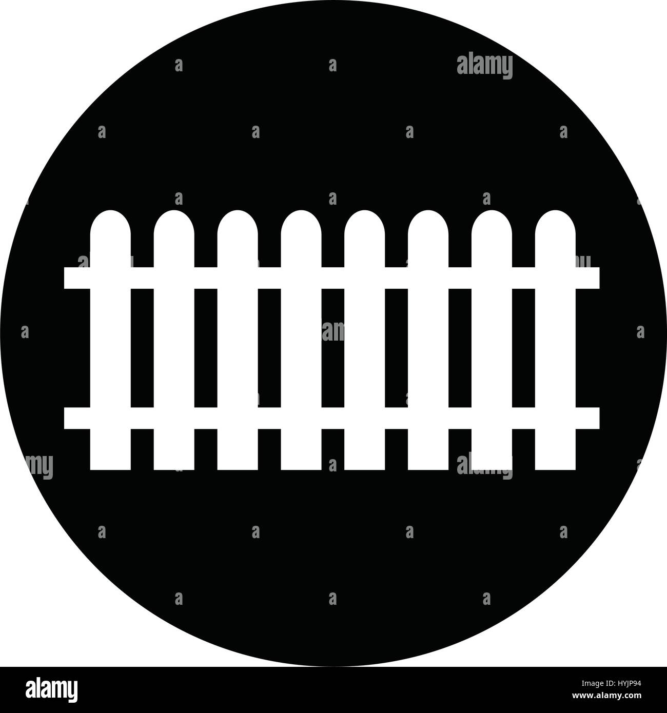 White paling fence and gate Stock Vector Images - Alamy