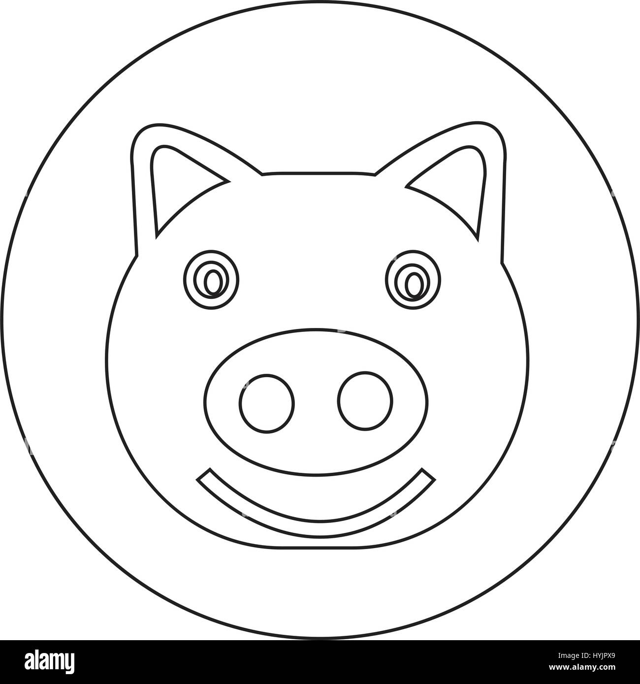 Cute pig Icon Stock Vector Image & Art - Alamy