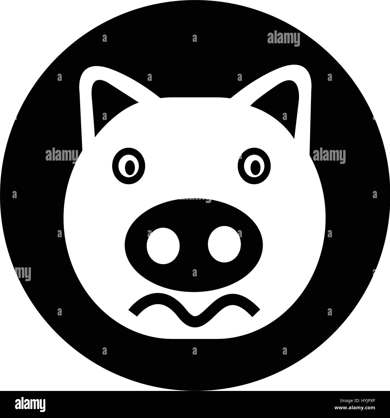 Cute pig Icon Stock Vector Image & Art - Alamy