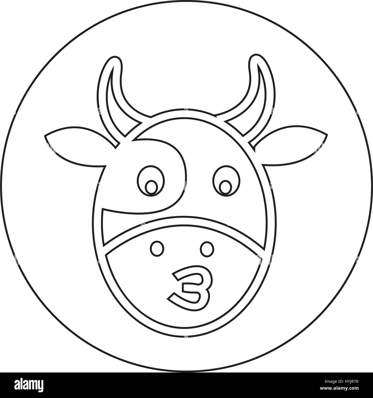 Cow emoji Black and White Stock Photos & Images Alamy