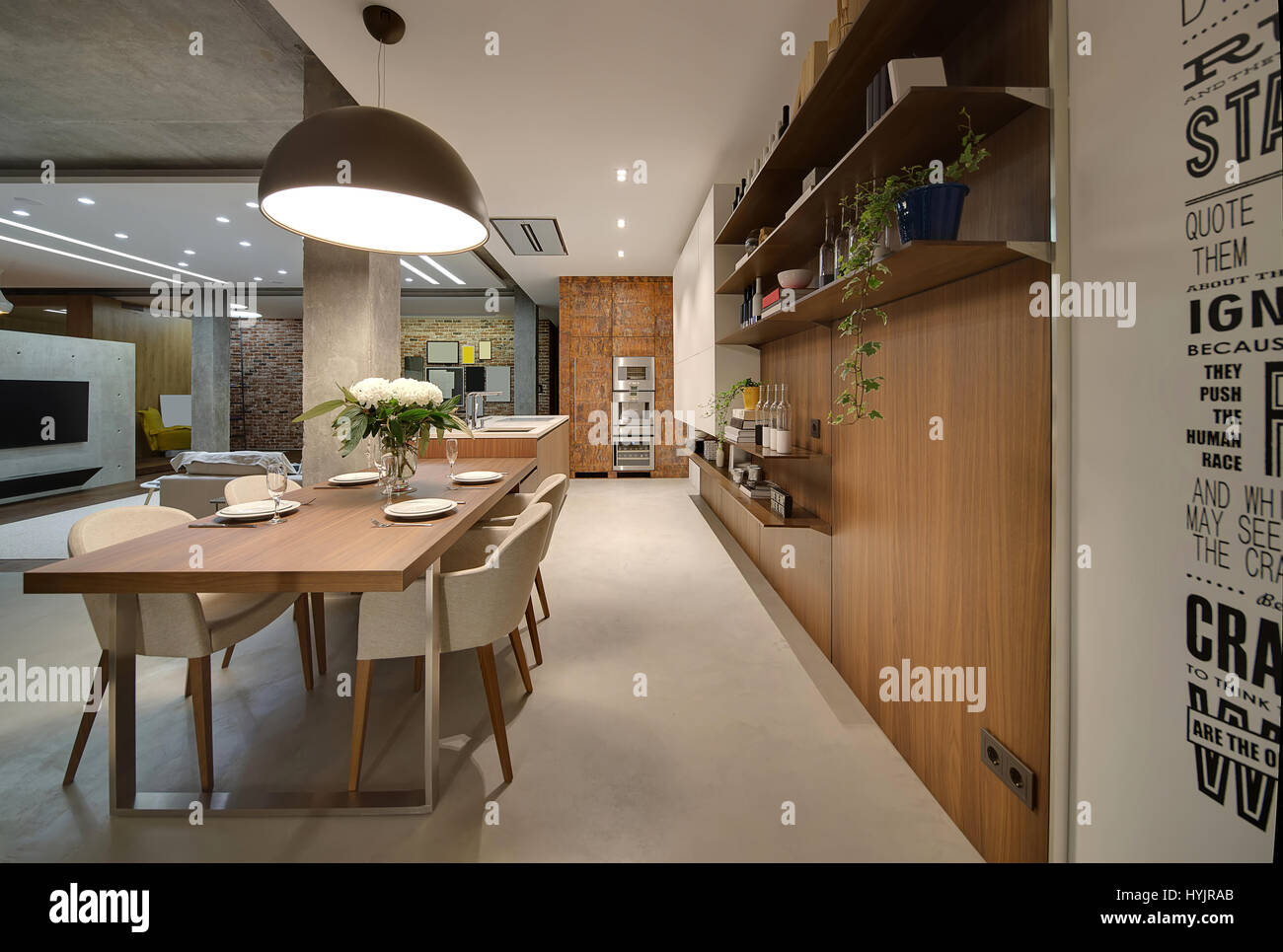 Studio Apartment In Loft Style Stock Photo 137481747 Alamy