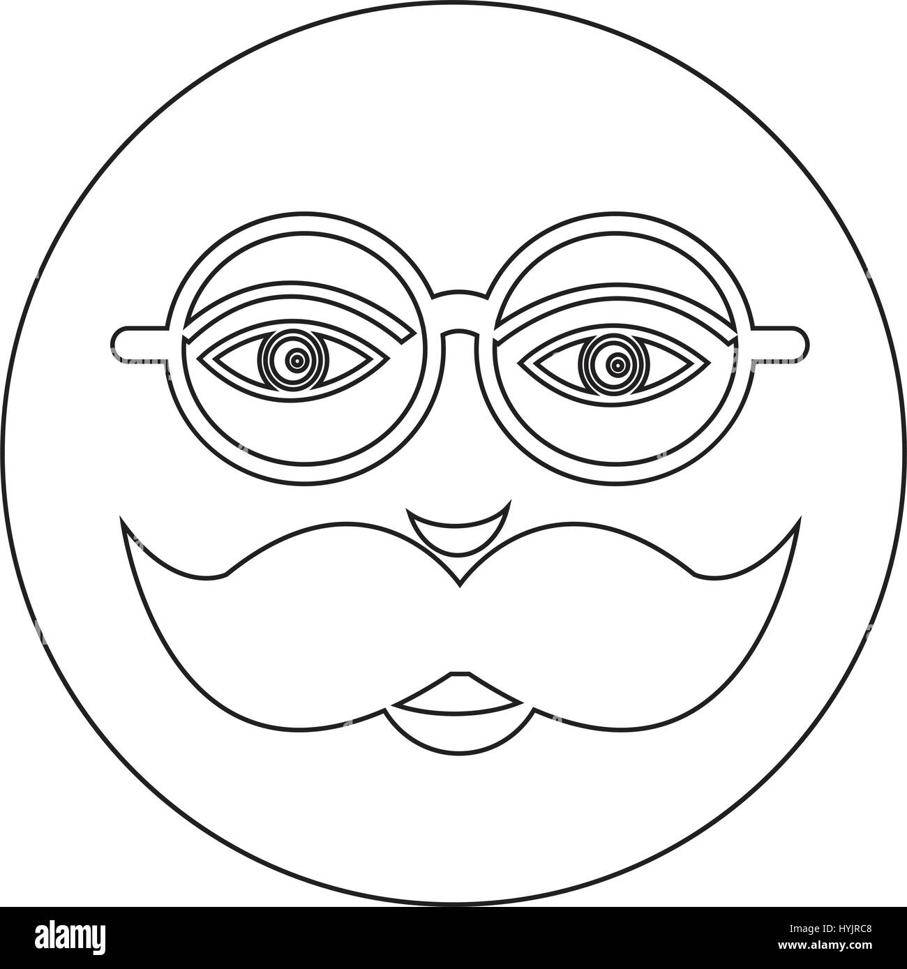 mustache guy face icon Stock Vector Image & Art Alamy