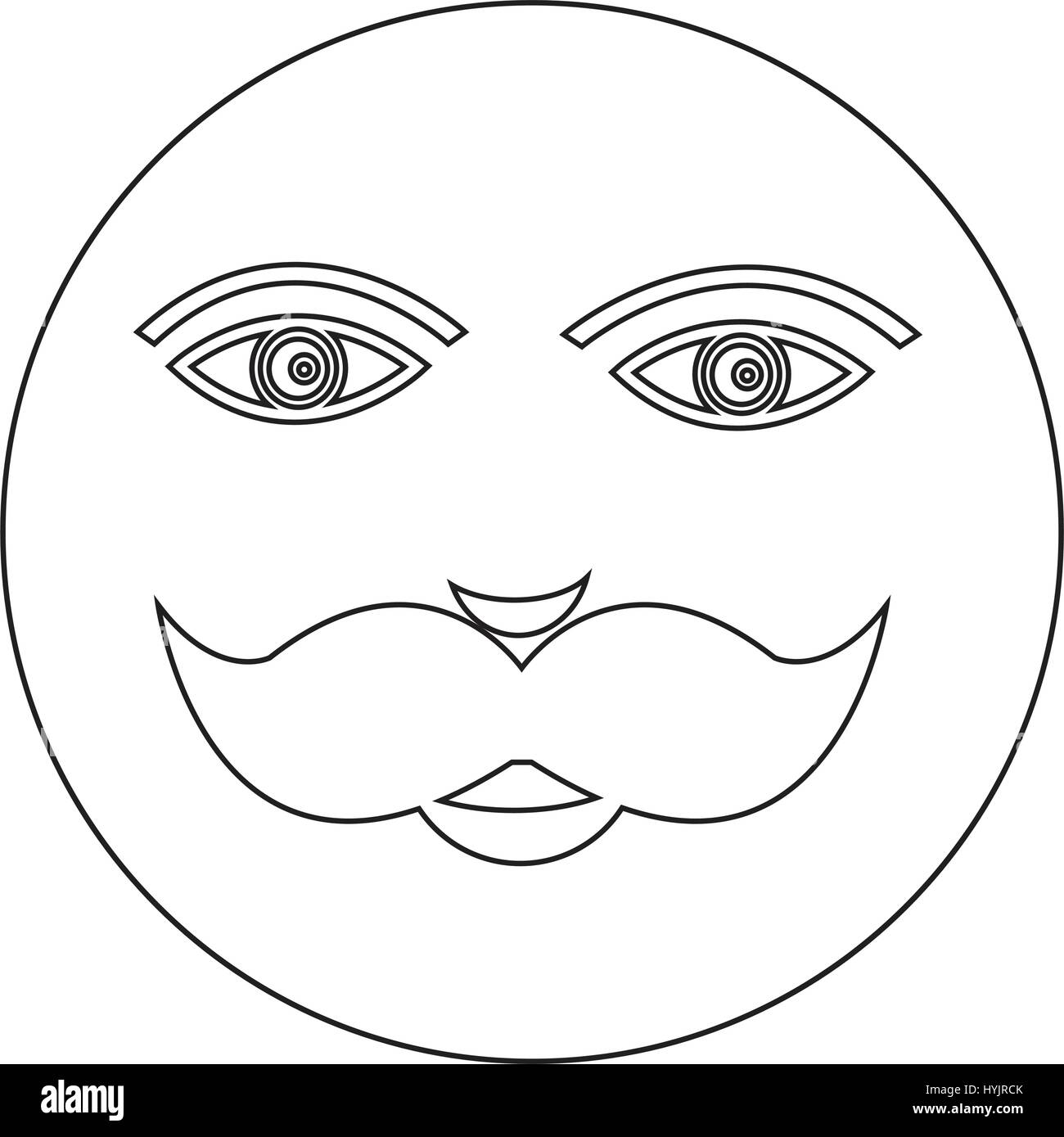 mustache guy face icon Stock Vector Image & Art Alamy