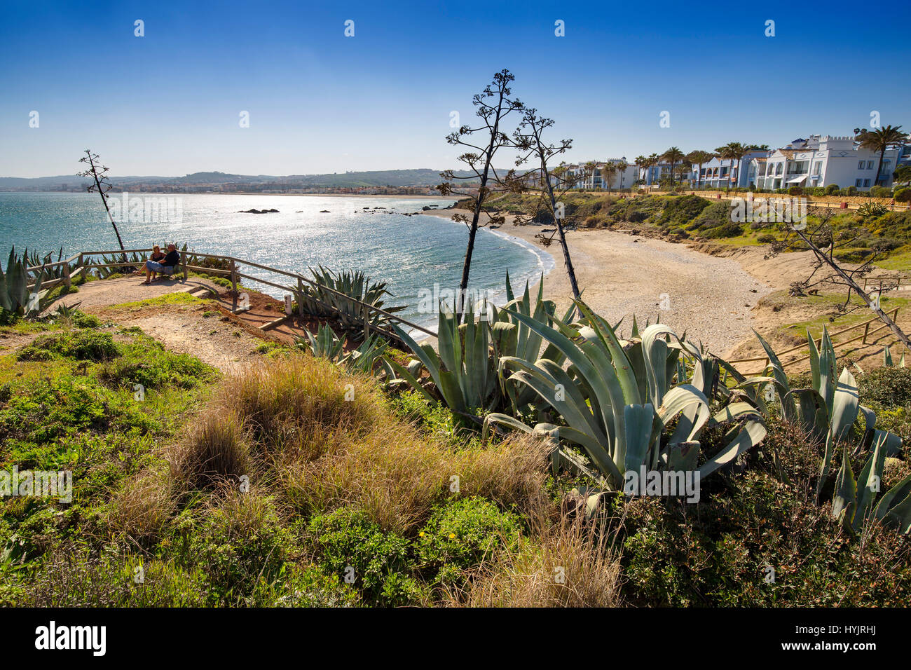 Beach. Playa Ancha, Casares. Malaga province Costa del Sol. Andalusia Southern Spain, Europe Stock Photo