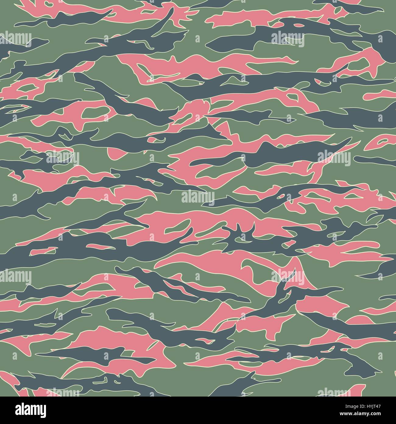 Ecuador Tiger Stripe Camouflage Seamless Patterns Stock Vector Image