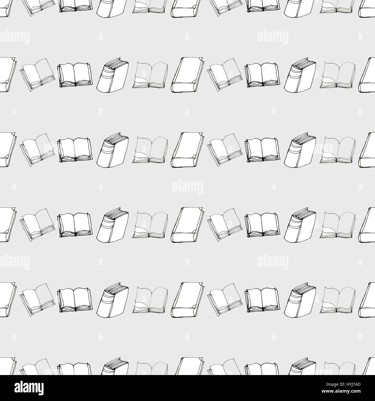 Seamless pattern with books Stock Vector Image & Art - Alamy