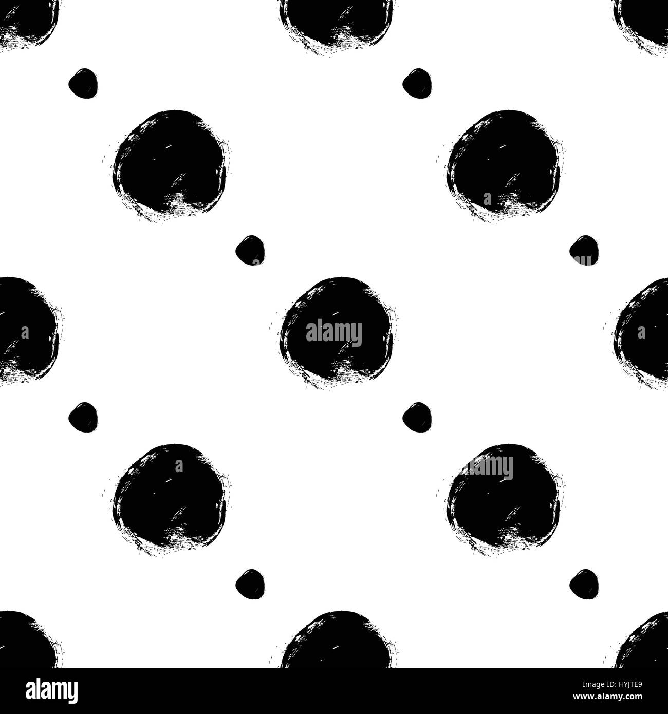 Seamless black and white pattern with abstract circles Stock Vector ...