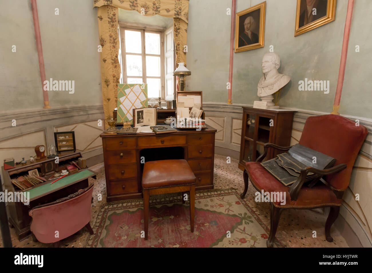 Pralormo castle,the room of the minister Carlo Beraudo di Pralormo