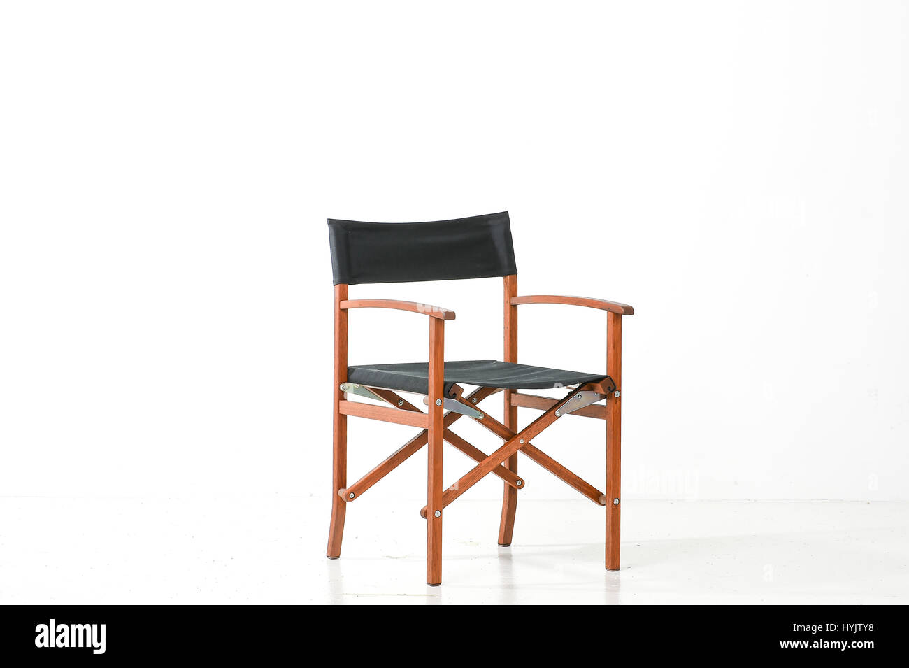 Black Directors Chair isolated on white background Stock Photo Alamy