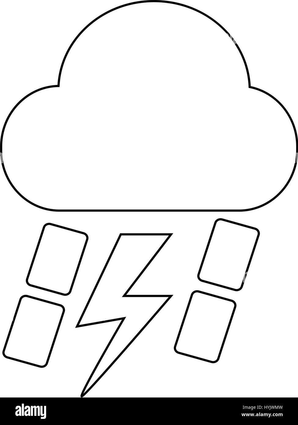 Cloud rain icon Stock Vector Image & Art - Alamy