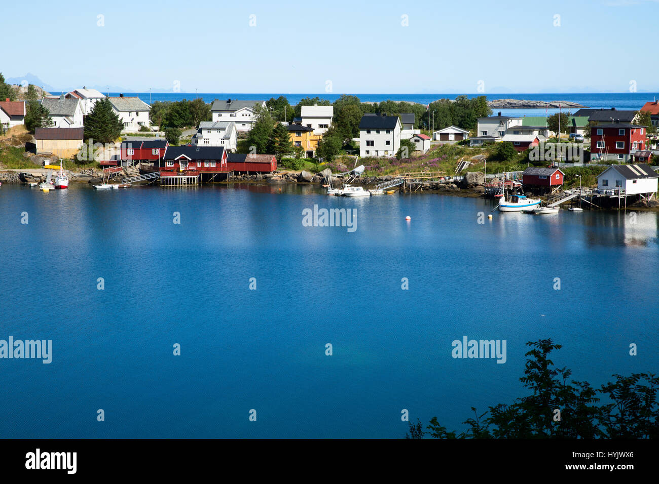 Europe,Norway,Lofoten,the fishing village of Reine,on the island of Moskenesøya Stock Photo