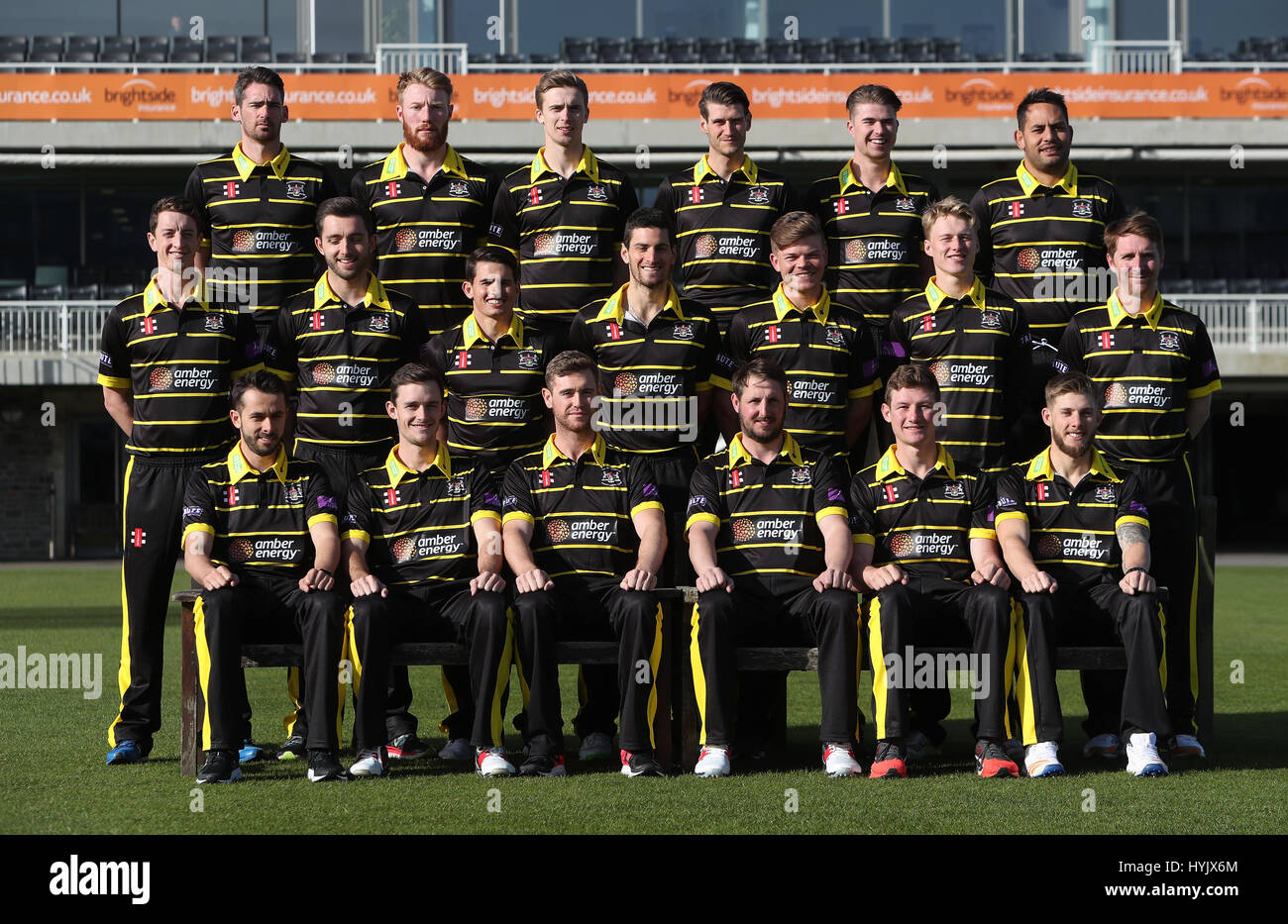 Gloucestershire CCC RLODC kit during the media day at The Brightside Ground, Bristol. Stock Photo