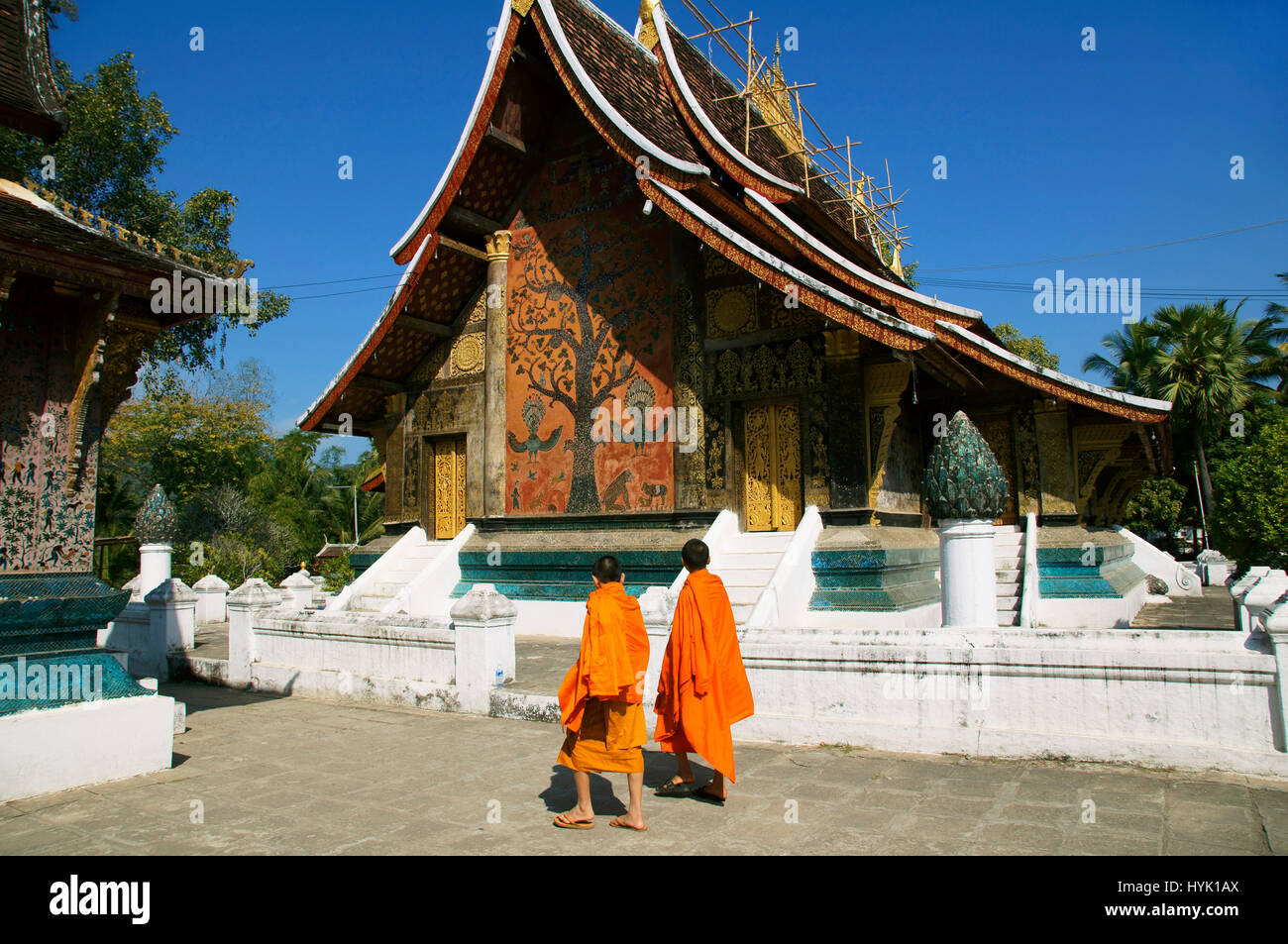 The Tree of Life at Wat Xieng Thong, Luang Prabang Stock Photo