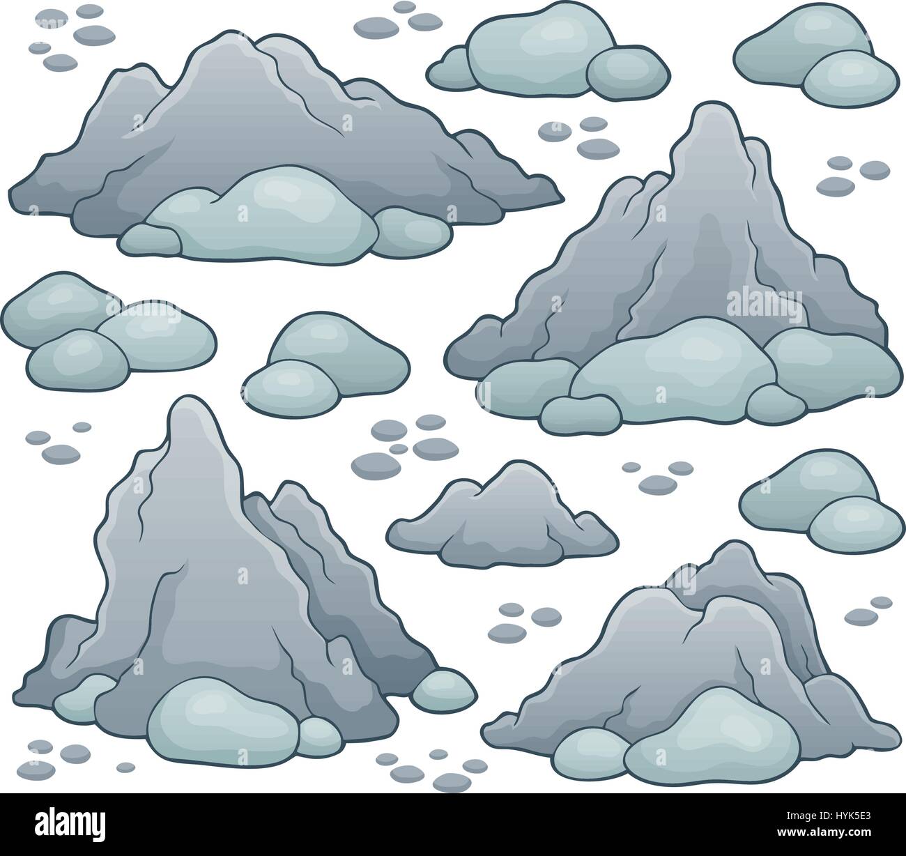 Vector Illustration Rocks Rocks thematic set 1 - eps10 vector illustration Stock Vector Image ...