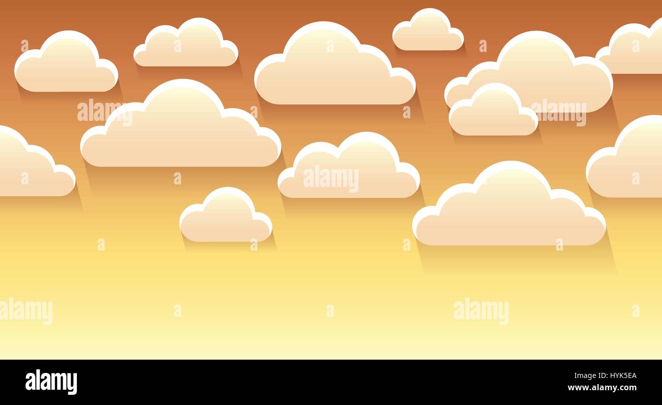 Stylized clouds theme image 4 - eps10 vector illustration. Stock Vector