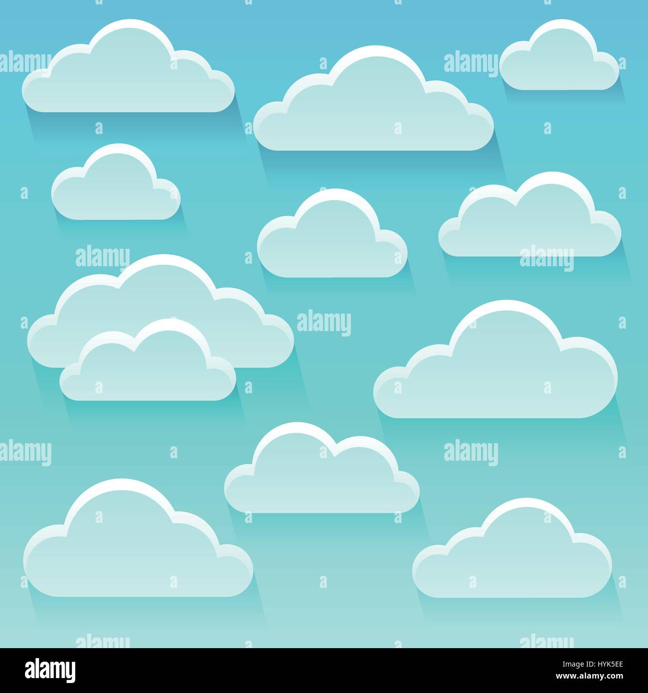 Stylized clouds theme image 6 - eps10 vector illustration. Stock Vector