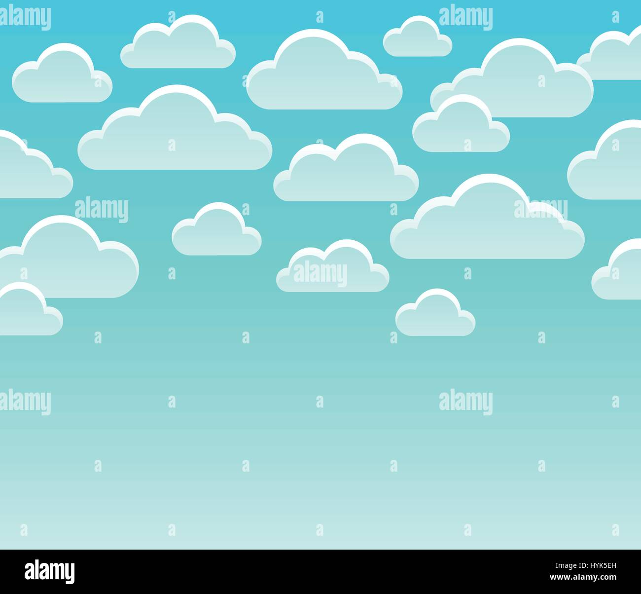 Stylized clouds theme image 7 - eps10 vector illustration. Stock Vector