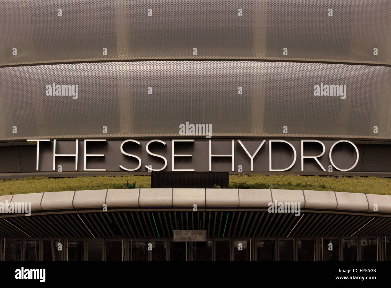 The SSE Hydro entrance day Stock Photo