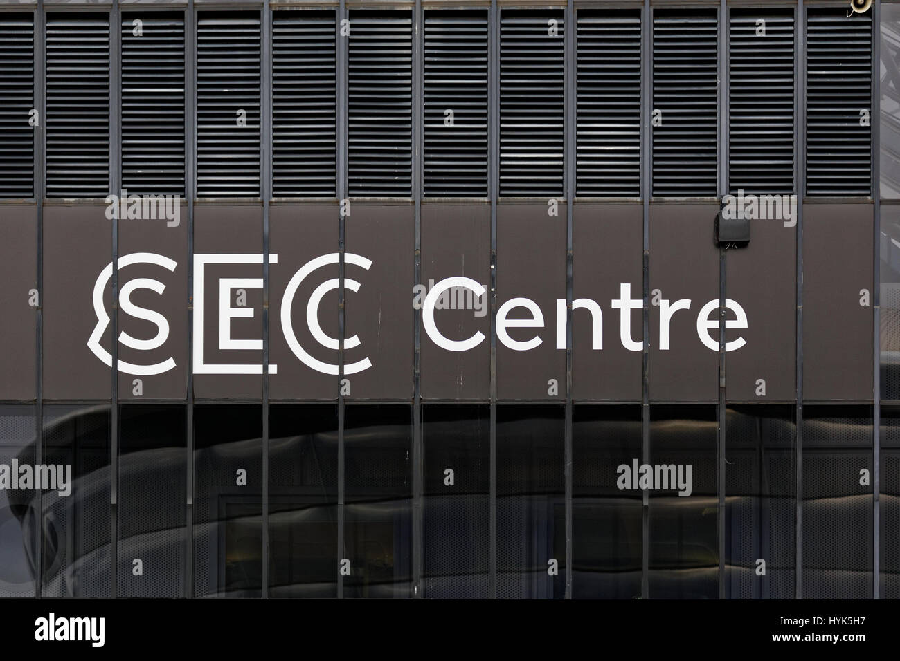 sec centre sign on building secc Stock Photo
