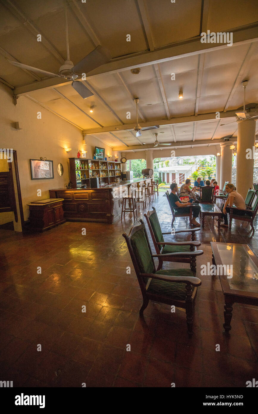 Queens Hotel - Pub Royal - Lord Mountbatten Lounge Bar - Kandy - Sri Lanka Stock Photo